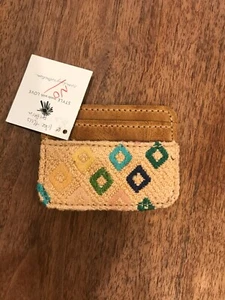 Noonday Collection Leder bestickter Kartenhalter Geldbörse - Bild 1 von 2