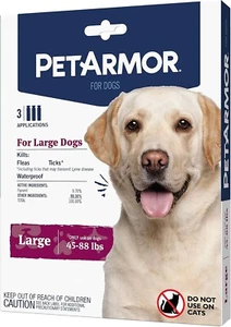 Dog Flea and Tick Treatment Control Medicine 3 Month, for Large Dogs 45 - 88 Lb. - Picture 1 of 10