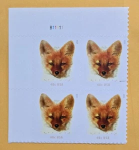 U.S.A. Red Fox Stamps. 40 cents. Block Of 4v. 2023 - Picture 1 of 1