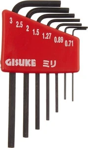 GISUKE Precision hex wrench with holder 7-pc 0.71/0.89/1.27/1.5/2/2.5/3mm - Picture 1 of 3