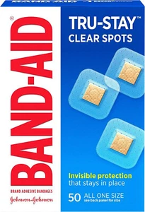 Band-Aid Brand Tru-Stay Clear Spots Bandages for Discreet First Aid 50 Count - Picture 1 of 1