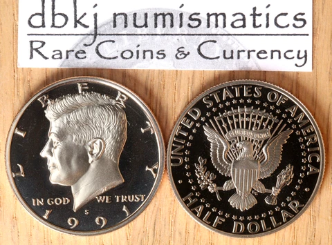 1991 S Proof Kennedy Half Dollar 50¢ - Gem Cameo Proof Cover