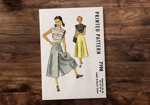 McCall's 7198 Culotte Pants 1940s - *REPRODUCTION* sewing pattern - Picture 1 of 4