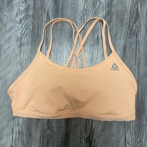 Reebok Speedwick Women's Orange Performance Sports Double Strappy Bra Size XL - Picture 1 of 9