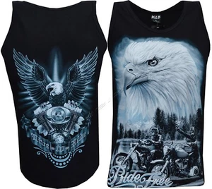 Chaleco Eagle Camiseta sin mangas American Bald Eagle Ride Free Bikers Live to Ride by Wild - Imagen 1 de 3