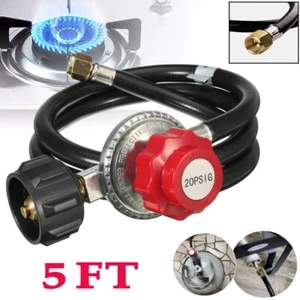 Manguera ajustable de gas propano de alta presión de 5 pies GLP tanque de parrilla de barbacoa - Imagen 1 de 14