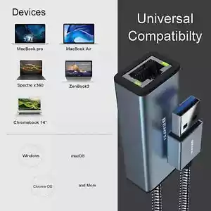 Benfei, USB 3.0, A Macho a RJ45 Ethernet 1000 Mbps, Adaptador Gigabit Network Lan - Imagen 1 de 14