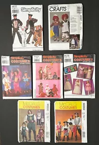 Lot of 7 Costume Sewing Patterns All Uncut Halloween Cosplay Theater Renaissance - Picture 1 of 15