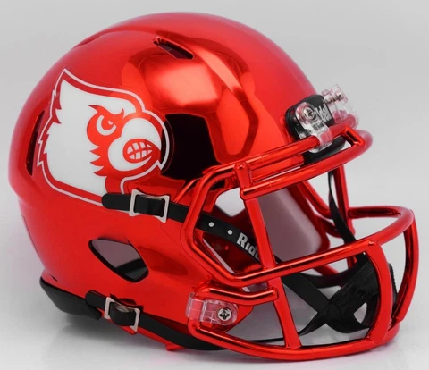 Louisville Cardinals Mini Speed Chrome Replica Helmet [NEW] NCAA Miniature Desk Cover