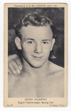 Sammy McCarthy 1954-55 A&BC Sports Card Boxing  British & European Champion