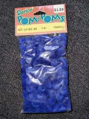 Pompones básicos artesanales. 100 piezas. 1/4" pulg. 2 packs Foto 1 de 2