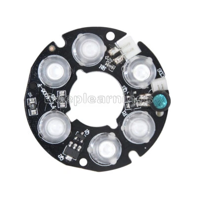 6pcs array White LED IR Leds Infrared Board for CCTV cameras night vision 45mm - Image 1 of 4
