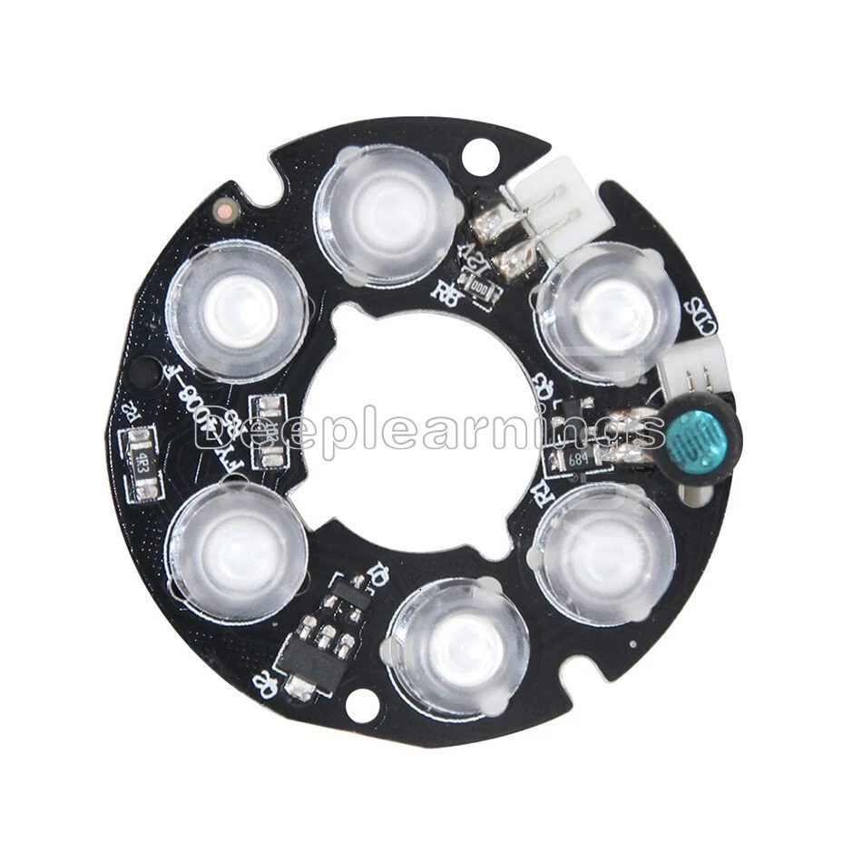 6pcs array White LED IR Leds Infrared Board for CCTV cameras night vision 45mm - Image 1 of 1