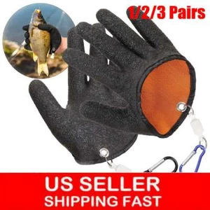 Fisherman's Gloves Non-Slip Fishing Gloves Protect Hand Freshwater/Saltwater - Picture 1 of 17