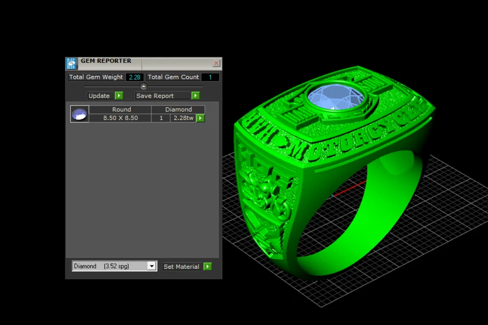 Anel masculino Harley-Davidson em ouro amarelo 14K sólido - Tamanho 15,5 masculino EUA - Imagem 1 de 1