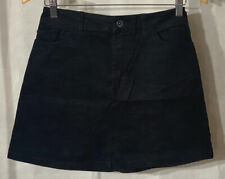 JAG Size 8 black A Line corduroy mini Skirt Plus FREE POSTAGE