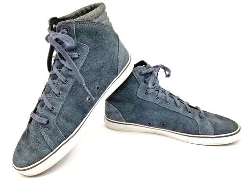 Scarpe da skate VANS donna grigio scamosciato 6 US sneakers tela alte belle usate in ottime condizioni