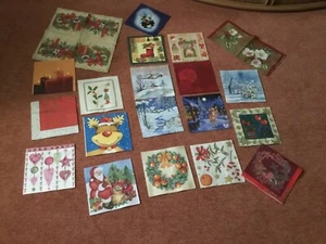 20 Servietten - Bunter MIX Konvolut Weihnachten / Winter (u2) - Bild 1 von 4