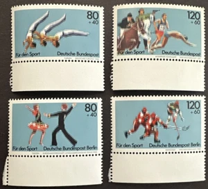 Germany 1983 Sc# B609-B610 & Berlin 9NB202-03 Set of 4 MNH OG Sports Hockey - Picture 1 of 2