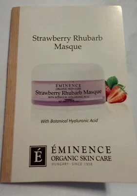New Sealed Eminence Strawberry Rhubarb Hyaluronic Acid mask 3ml/ 0.10 fl oz - Image 1 of 4