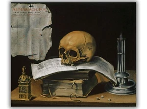 Vanitas Still Life With Skull by Sebastian Stoskopff Giclée Print - Multi-Size - Picture 1 of 7