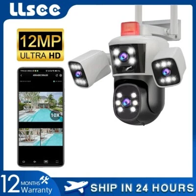 12MP, 6K, 3-lens, 10x optical zoom, Wi-Fi monitoring camera, CCTV outdoor Wi-Fi - Image 1 of 4