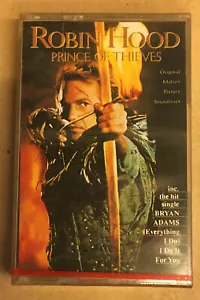 ROBIN HOOD PRINCE OF THIEVES SOUNDTRACK (1991) SEALED CASSETTE MADE IN TURKEY - Picture 1 of 2
