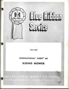 IH International Service Manual Cadet 60 Riding Mower - Picture 1 of 2