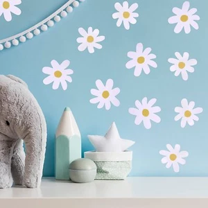36 PCS  Daisy Wall Decals White Flower Wall Stickers for Kids Girls Nursery Room - Picture 1 of 7