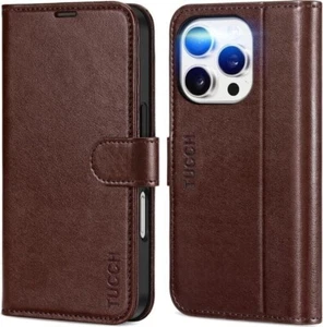 iPhone 16 Pro 6.3", Lux Wallet case, Choc Brown,RFID Blocking  iPh. 16 Pro 5G - Photo 1 sur 8