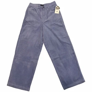 Pantaloni RVCA Plushed pantaloni velluto a coste donna taglia 26 blu chiaro gamba larga vita alta - Foto 1 di 17