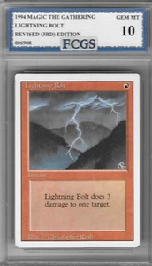 1994 MTG Revised Lightning Bolt Graded FCGS 10 GEM MINT!!! - Picture 1 of 2