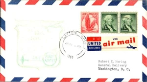 United Airlines First Flight Dayton Ohio - Washington DC - 1959 - Picture 1 of 2