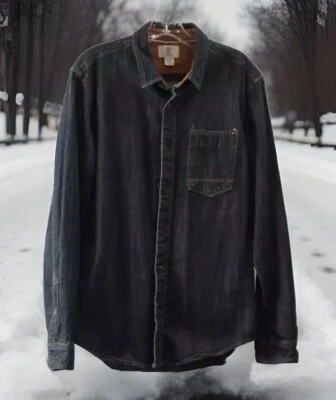Camisa de vestir de mezclilla con botones ajustada azul lavado oscuro talla M Timberland utilitaria para hombre Foto 1 de 3