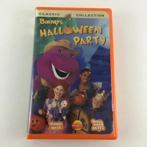 Barney's Halloween Party Rare White VHS Tape Classic Collection Vintage 1998 - Imagen 1 de 8