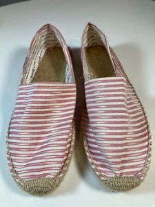 Vintage Soludos Classic Espadrilles red/white stripe size 39 new - Picture 1 of 5
