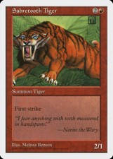 Magic MTG Tradingcard Fifth Edition 1997 Sabretooth Tiger
