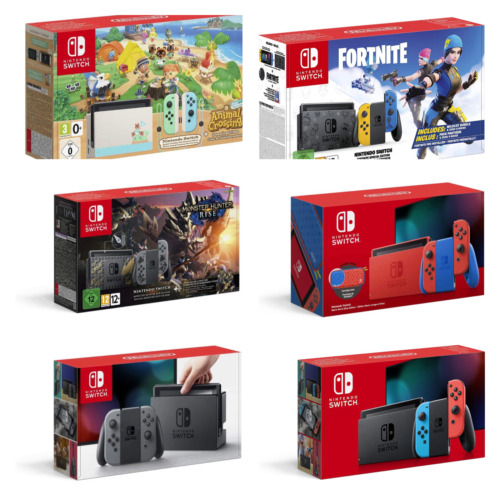 Nintendo Switch Mario Red & Blue Edition + Nintendo Game & Watch Super Mario  Bros. + Super Mario 3D World + Bowser's Fury 