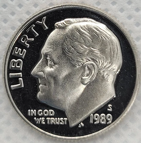1989 S Proof Roosevelt Dime Cameo Frosty Devices Dark Fields FREE SHIPPING!! Cover