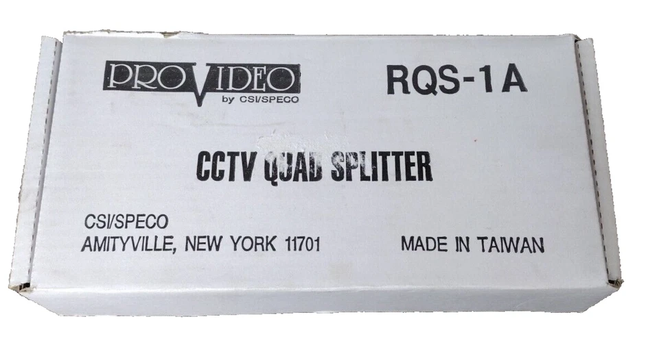 Pro Video RQS-1A CCTV Quad Splitter High Resolution Black White Processor (NOS) - Image 1 of 4