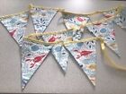 Laura Ashley Rockpool Bunting 2:75 Metres 8 Flags double Sided Fish Crabs Beach