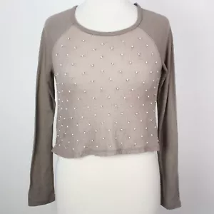 Top corto American Eagle para mujer pequeño con cuentas de perlas - Imagen 1 de 6