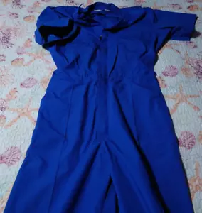 Todd Men's Blue Short Sleeve Coveralls Size 44-46 Large Made in USA Work - Picture 1 of 6