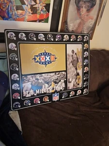 36x28 Miller MGD Beer Super Bowl XXXI 32 Metal Tin Sign Bar rare 1998 Broncos - Picture 1 of 3