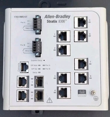 AB Allen-Bradley Stratix 8300 Layer 3 Ethernet Managed Switch 1783 R MS10T Ser.A - Image 1 of 2