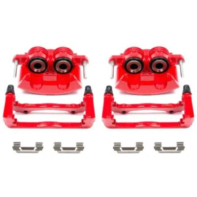 For Power Stop 98-02 Chevrolet Camaro Front Red Calipers W/brackets - Pair - Image 1 of 2