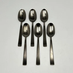Sambonet Italien PVD Schwarz Glänzend Teelöffel 5,5" Edelstahl 6-teiliges Set Modern - Bild 1 von 9