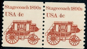 USA - 1981 - Pair - Transportation Issue - Stagecoach 1890s - 4¢ x2 - #4161 - Picture 1 of 1