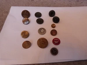 VTG work overall button lot Star Brand Sweet Orr Freeland BSA Paterson Carter#24 - Picture 1 of 24