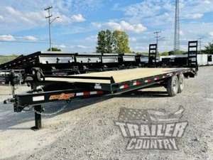 NEW 2025 8 X 22 14k HEAVY DUTY Deck Over Flat Deck Equipment Trailer Ramps - Picture 1 of 7